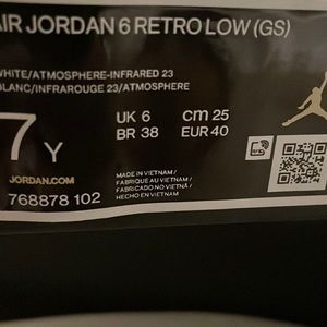 Air Jordan 6 Retro Low GS 'Atmosphere